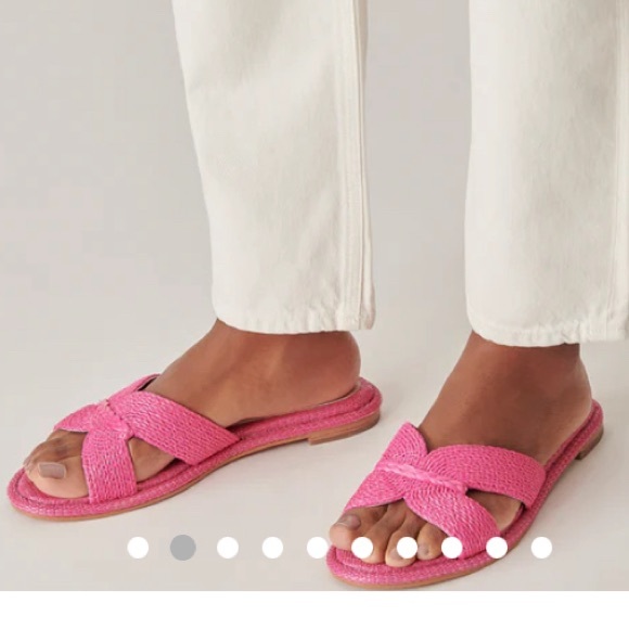 Dolce Vita Jenzy Raffia woman’s flats sandals 9.5  NWOT - Picture 3 of 11